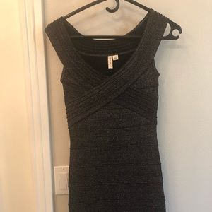 Black sparkle bandage dress